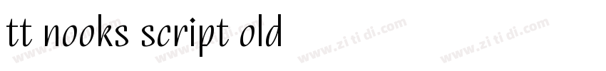 tt nooks script bold字体转换